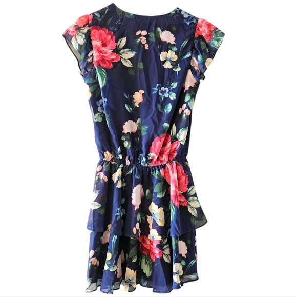 NWT Yumi Kim Chelsea Elastic Waist Plaid Floral Print Short Sleeve Mini Dress M. - Picture 13 of 16